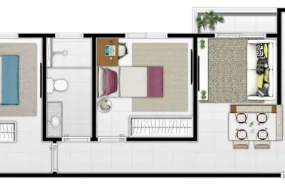 Apartamento à venda em indaiatuba-sp, jardim casablanca: 2 quartos, 1 banheiro, 2 vagas, 51,32m² de área. venha conferir!