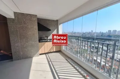 Tatuapé - apartamento com 2 dormitorios (1 suite) , área útil de 81 m² + 2 vagas de garagem - alto padrão de acabamento  - varanda gourmet com churrasqueira e fechamento em vidro - andar alto !