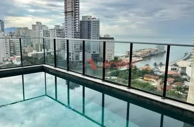 Apartamento 02 suítes com vista para o hard rock, pereque, porto belo - sc