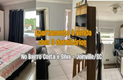 Oportunidade! apartamento com 3 quartos a venda no costa e silva