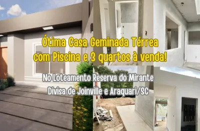 Oportunidade! casa geminada plana à venda no loteamento reserva do mirante em araquari
