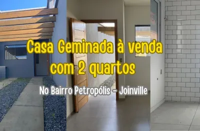 Ótima casa geminada terrea com 1 suite + 1 dormitório no bairro petropolis joinville