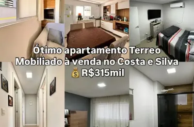 Ótimo apartamento terreo mobiliado novo à venda no costa e silva joinville