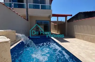 Casa com 2 quartos à venda no balneário samas, mongaguá , 80 m2 por r$ 398.000