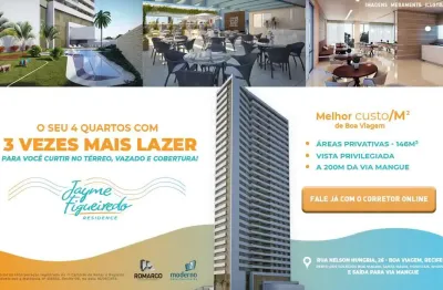 Jg- lindo apartamento em boa viagem! 4 quartos, 2 suítes-lazer completo-alto padrão