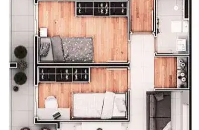 Edifício carménère residencial - apartamento à venda no condomínio carmenere: 69 m², 2 dormitórios e living ampliado