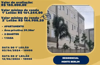 Apartamento para venda em são carlos, jardim jockey clube, 2 dormitórios, 1 banheiro, 1 vaga