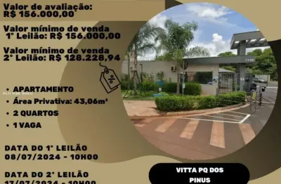 Apartamento para venda em ribeirão preto, parque dos pinus, 2 dormitórios, 1 banheiro, 1 vaga