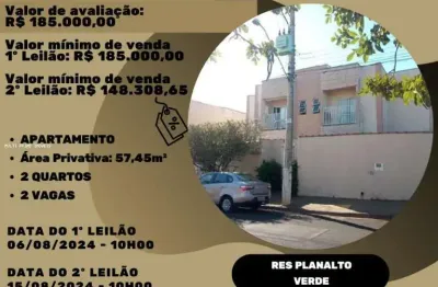 Apartamento para venda em ribeirão preto, planalto verde, 2 dormitórios, 1 banheiro, 2 vagas
