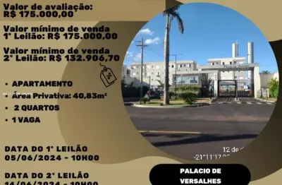 Apartamento para venda em ribeirão preto, reserva real, 2 dormitórios, 1 banheiro, 1 vaga