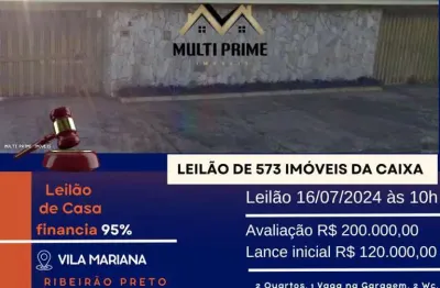Casa para venda em ribeirão preto, vila mariana, 2 dormitórios, 2 banheiros, 1 vaga
