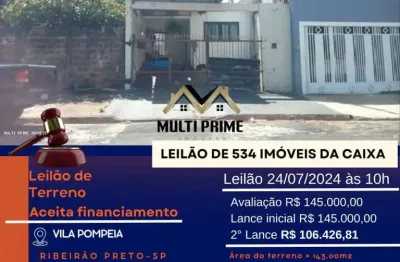 Terreno para venda em ribeirão preto, vila pompéia, 1 vaga
