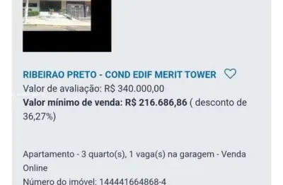 Apartamento para venda em ribeirão preto, centro, 3 dormitórios, 1 banheiro, 1 vaga