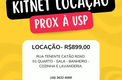 Kitnet para locação em ribeirão preto, vila monte alegre, 1 dormitório, 1 banheiro