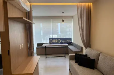 Apartamento locação com varanda, 1 dormitório, 1 vaga de garagem e em frente ao parque do ibirapuera