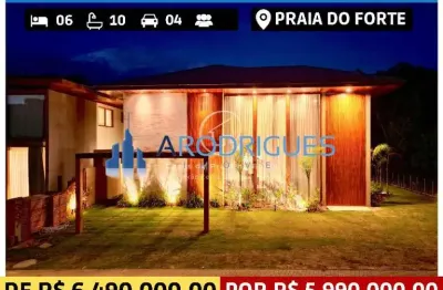 Casa em condomínio fechado com 7 quartos à venda na Praia do Forte, Mata de São João 