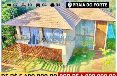 Casa em condomínio fechado com 7 quartos à venda na Praia do Forte, Mata de São João 