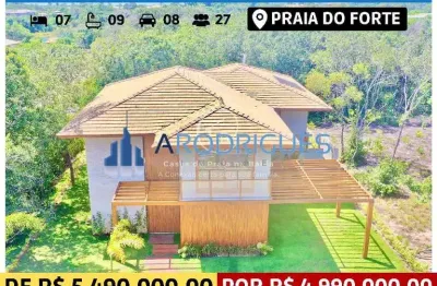 Casa em condomínio fechado com 7 quartos à venda na Praia do Forte, Mata de São João 