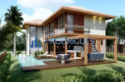 Lindíssima casa de luxo localizada em praia do forte no condomínio praia bella, um dos melhores da região!