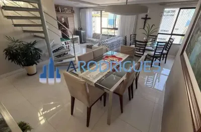 Apartamento à venda na pituba: cobertura com 3 quartos, 1 sala, 4 banheiros, 2 vagas de garagem, 211m² de área. imperdível!