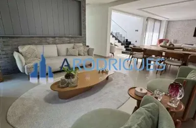 Luxuosa casa duplex em condomínio - 4 quartos, móveis inclusos - catu de abrantes, camaçari-ba