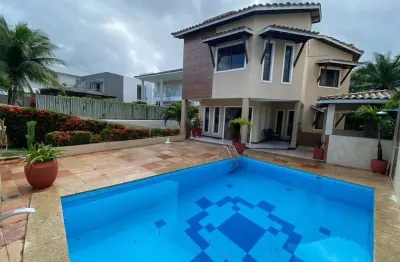 Casa em condomínio para venda em lauro de freitas, portão, 3 dormitórios, 3 suítes, 5 banheiros, 10 vagas