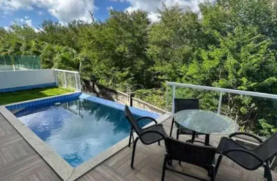 Casa em condomínio para locação em camaçari, alphaville (abrantes), 4 dormitórios, 4 suítes, 5 banheiros, 3 vagas