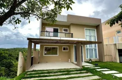 Casa em condomínio para locação em camaçari, alphaville (abrantes), 4 dormitórios, 4 suítes, 5 banheiros, 4 vagas