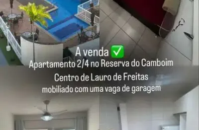 Apartamento para venda em lauro de freitas, centro, 2 dormitórios, 1 suíte, 2 banheiros, 1 vaga