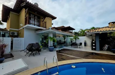 Casa em condomínio para venda em lauro de freitas, vilas do atlântico, 4 dormitórios, 4 suítes, 6 banheiros, 4 vagas