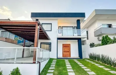 Casa em condomínio para venda em lauro de freitas, caji, 4 dormitórios, 3 suítes, 5 banheiros, 2 vagas