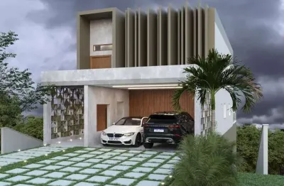 Casa em condomínio para venda em camaçari, alphaville (abrantes), 4 dormitórios, 4 suítes, 5 banheiros, 2 vagas