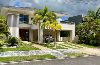 Casa em condomínio para locação em camaçari, alphaville (abrantes), 3 dormitórios, 3 suítes, 5 banheiros, 2 vagas