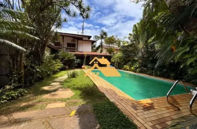 Casa frente ao mar com 6 dormitórios para alugar, 500 m² - praia de juquehy - são sebastião/sp