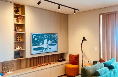Maravilhoso apartamento mobiliado damebe duetto para venda possui 84 m² frente praça no último andar