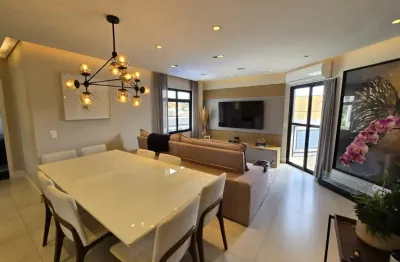 Maravilhoso apartamento no ed. saint paul vila oliveira com 122 m² mobiliado equipado e decorado