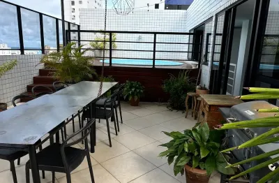 Cobertura duplex em manaíra com 04 quartos e área de lazer privativa