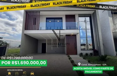 Sobrado no atmosphere 03 suítes - 206 m² construídos - aviação.