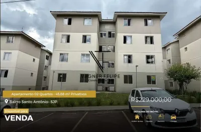 Apartamento 02 Quartos - 45,88 m² Privativos – Santo Antônio.