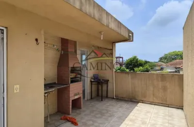 Triplex com terraço2 dormitórios (1 suíte), 101 m², no santa rosa, guarujá/sp