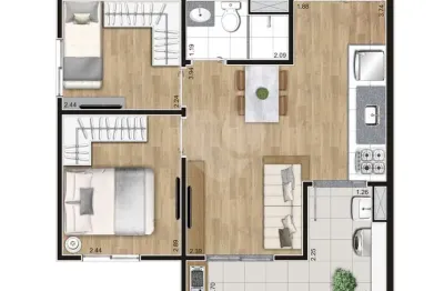 Apartamento com 2 quartos à venda em belenzinho - sp