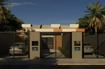 Casa à venda em joinville-sc, bairro aventureiro, 2 quartos, 1 sala, 1 banheiro, 2 vagas, 49,56 m²!