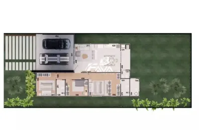 Casa térrea em construção 3 quartos 1 suite 2 vagas de garagem no são braz - curitiba/pr