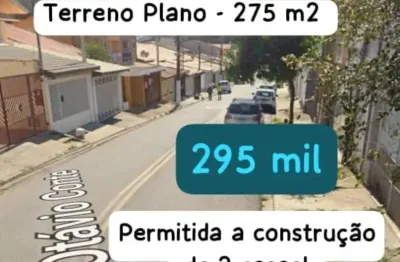 Jd. califórnia (santa luzia) terreno plano com 275 m2 (pode construir 2 casas)