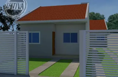 Casa para venda em matinhos de 56.00m² com 2 quartos e 3 garagens