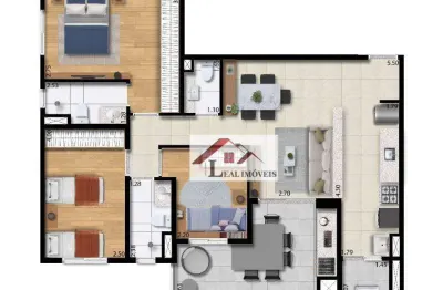 Apartamento para venda em casa branca de 89.00m² com 3 quartos, 1 suite e 2 garagens