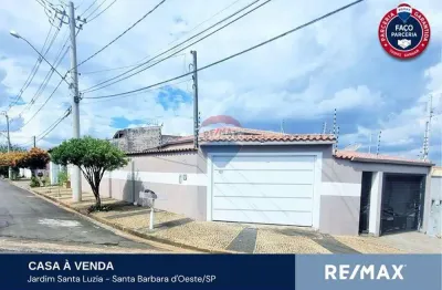 Casa para venda em jardim santa luzia de 138.00m² com 3 quartos, 1 suite e 3 garagens