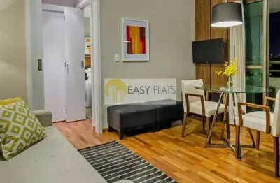Flat para venda em brooklin paulista de 40.00m² com 1 quarto, 1 suite e 1 garagem