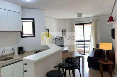 Flat para alugar em itaim bibi de 45.00m² com 1 quarto e 1 garagem