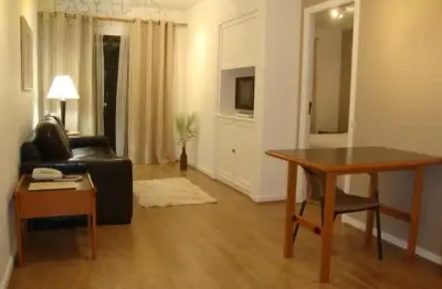 Flat para venda em brooklin paulista de 46.00m² com 1 quarto, 1 suite e 1 garagem